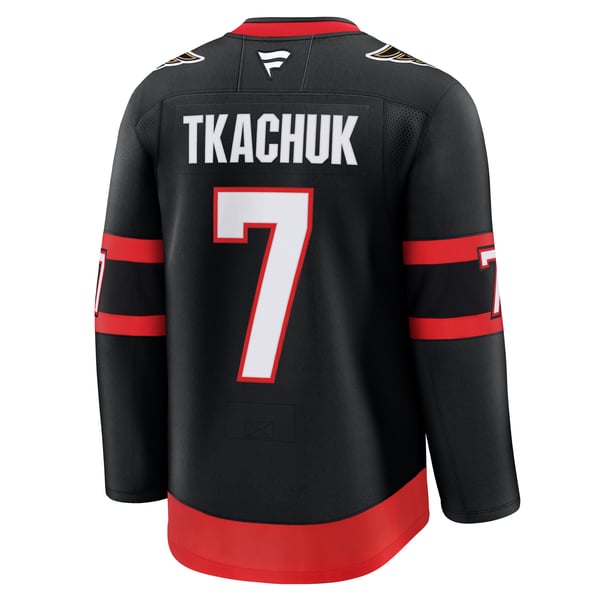 Men's Ottawa Senators Brady Tkachuk Fanatics Black Home Premium Jersey - Image 4