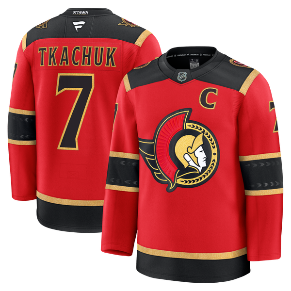 Men's Ottawa Senators Brady Tkachuk Fanatics Red Alternate Premium Jersey - Image 1