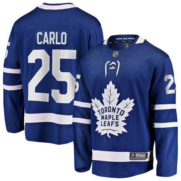 Men's Toronto Maple Leafs Brandon Carlo Fanatics Blue Home Breakaway Jersey - Image 2