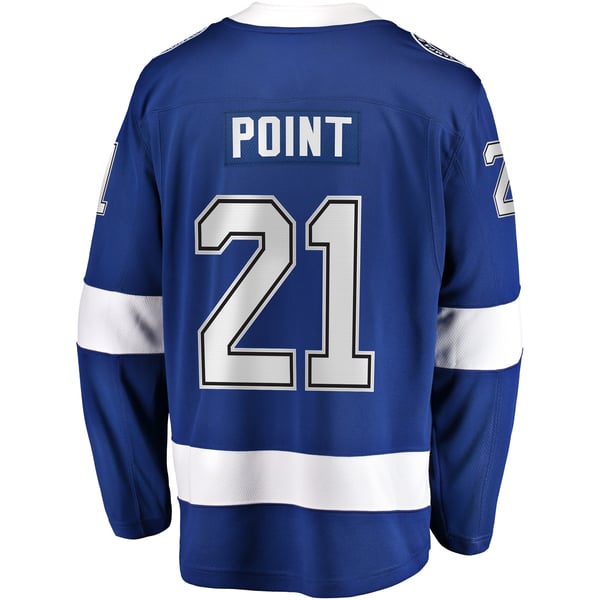 Men's Tampa Bay Lightning Brayden Point Fanatics Blue  Breakaway Jersey - Image 4