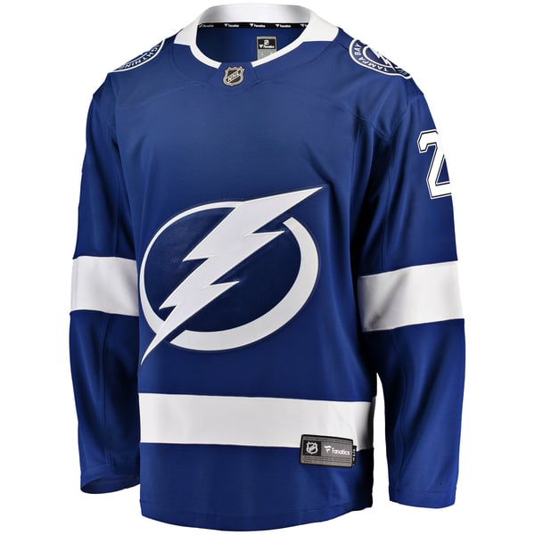 Men's Tampa Bay Lightning Brayden Point Fanatics Blue Home Breakaway Player Jersey - Image 3