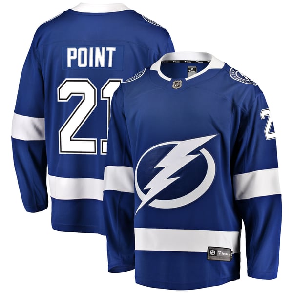 Men's Tampa Bay Lightning Brayden Point Fanatics Blue Home Breakaway Player Jersey - Image 1