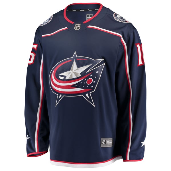 Men's Columbus Blue Jackets Brendan Gaunce Fanatics Navy Home Breakaway Jersey - Image 3