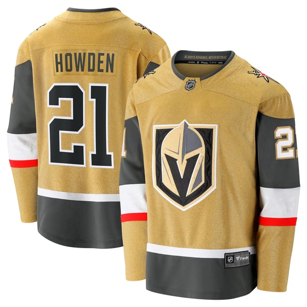 Men's Vegas Golden Knights Brett Howden Fanatics Gold Home Premier Breakaway Player Jersey - Image 2