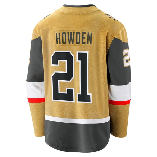 Men's Vegas Golden Knights Brett Howden Fanatics Gold Home Premier Breakaway Player Jersey - Image 4