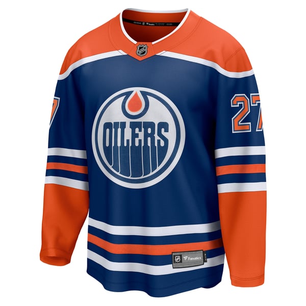 Men's Edmonton Oilers Brett Kulak Fanatics Royal Home Breakaway Player Jersey - Image 3