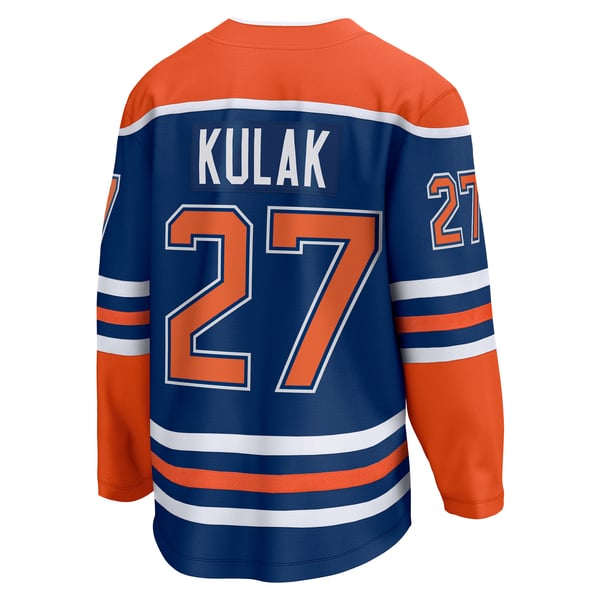Men's Edmonton Oilers Brett Kulak Fanatics Royal Home Breakaway Player Jersey - Image 4