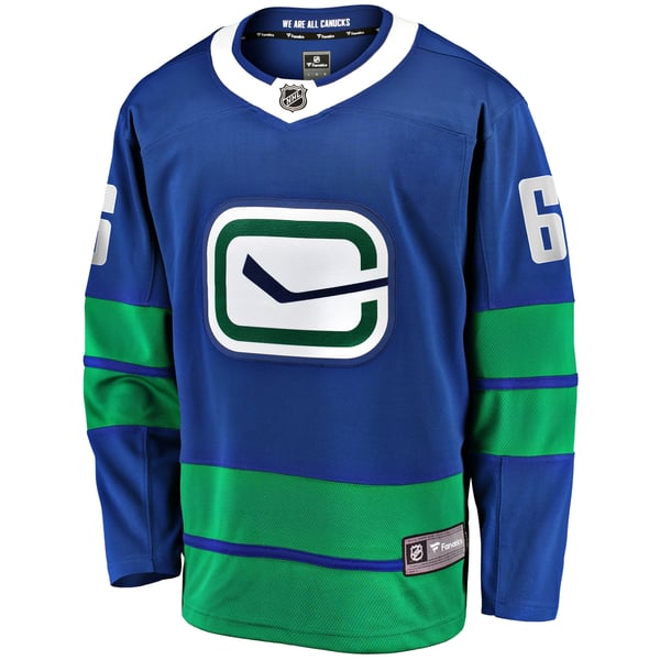 Men's Vancouver Canucks Brock Boeser Fanatics Blue Breakaway Jersey - Image 3