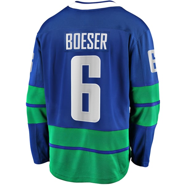 Men's Vancouver Canucks Brock Boeser Fanatics Blue Breakaway Jersey - Image 4