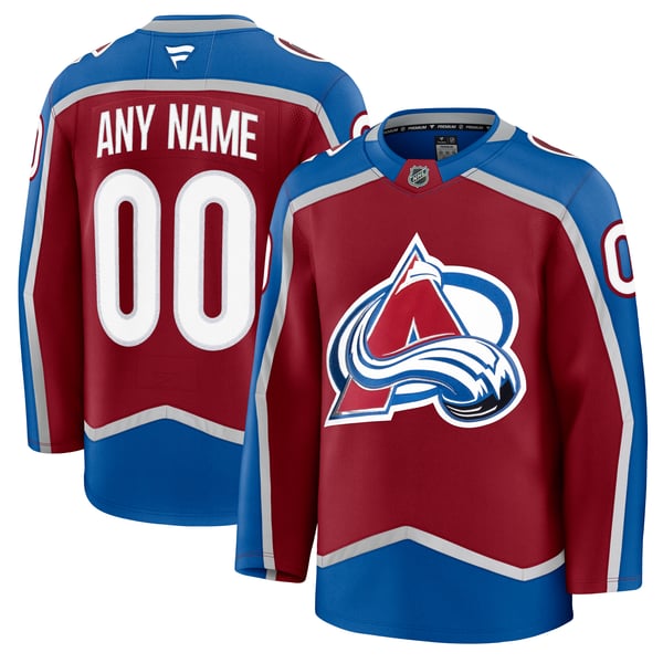Men's Colorado Avalanche Fanatics Burgundy Home Premium Custom Jersey - Image 2