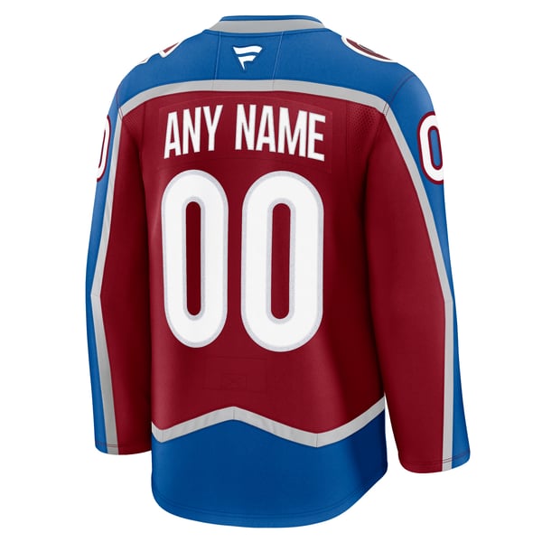 Men's Colorado Avalanche Fanatics Burgundy Home Premium Custom Jersey - Image 4