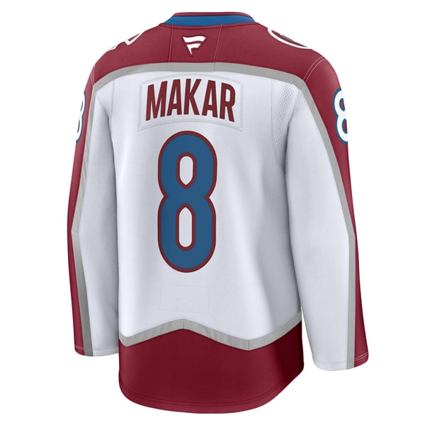 Men's Colorado Avalanche Cale Makar Fanatics White Away Premium Jersey - Image 4