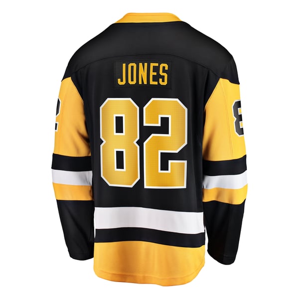 Men's Pittsburgh Penguins Caleb Jones Fanatics Black Home Breakaway Jersey - Image 4