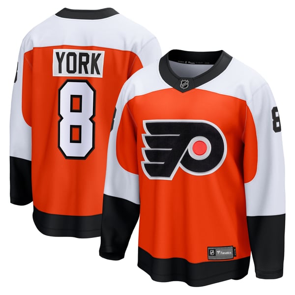 Men's Philadelphia Flyers Cam York Fanatics Orange Home Breakaway Jersey - Image 1