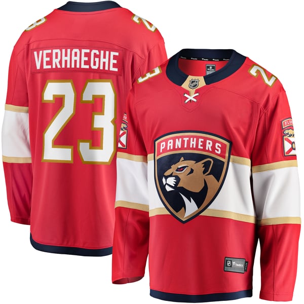 Men's Florida Panthers Carter Verhaeghe Fanatics Red Home Breakaway Jersey - Image 1