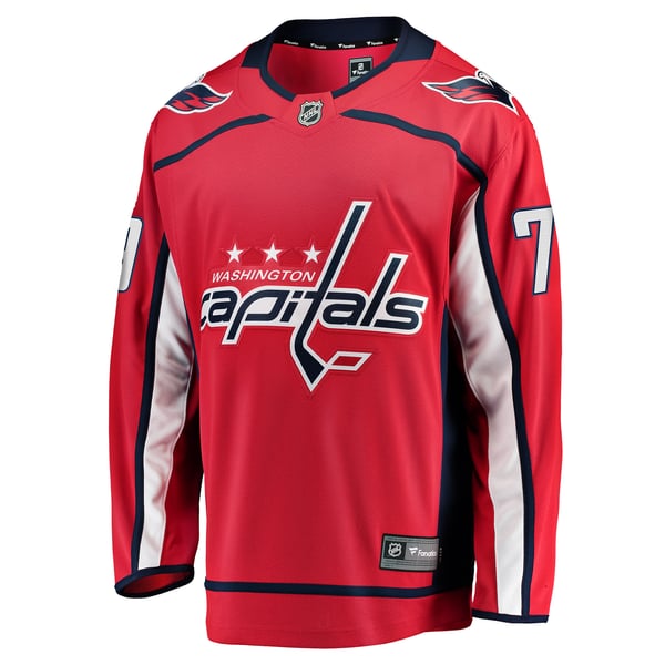 Men's Washington Capitals Charlie Lindgren Fanatics Red Home Breakaway Player Jersey - Image 3