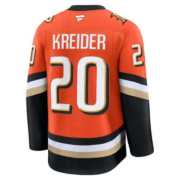Men's Anaheim Ducks Chris Kreider Fanatics Orange Home Premium Jersey