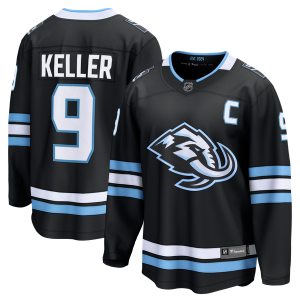 Men's Utah Mammoth Clayton Keller Fanatics Black Home Breakaway Jersey - Image 1