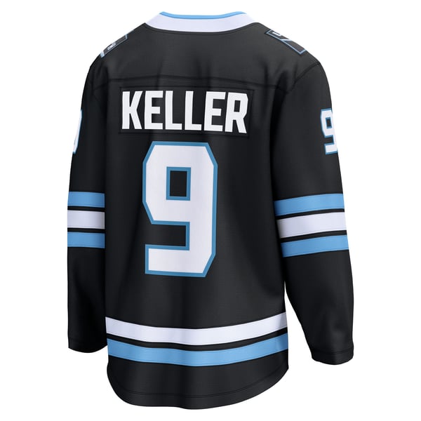 Men's Utah Mammoth Clayton Keller Fanatics Black Home Breakaway Player Jersey - Image 4