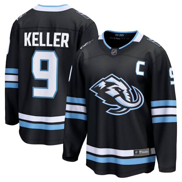Men's Utah Mammoth Clayton Keller Fanatics Black Home Breakaway Player Jersey - Image 1