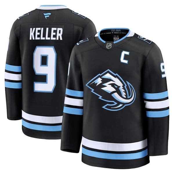 Men's Utah Mammoth Clayton Keller Fanatics Black Home Premium Player Jersey - Image 2