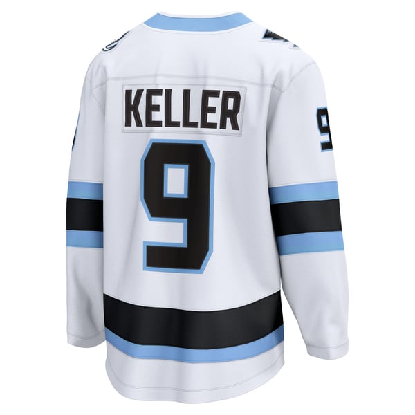Men's Utah Mammoth Clayton Keller Fanatics White Away Breakaway Player Jersey - Image 4