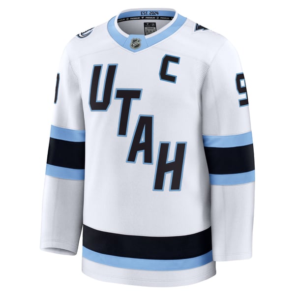 Men's Utah Mammoth Clayton Keller Fanatics White Away Premium Player Jersey - Image 3