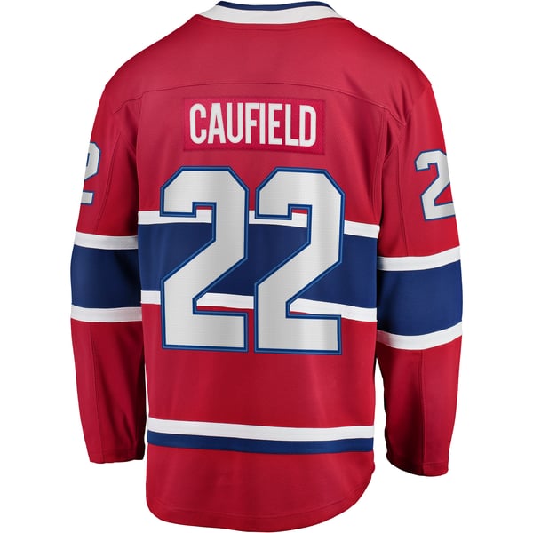 Men's Montreal Canadiens Cole Caufield Fanatics Red Home Breakaway Replica Jersey - Image 4