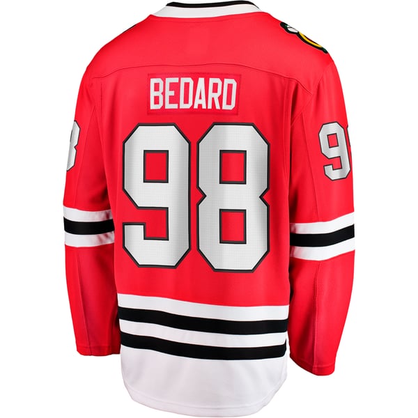 Men's Chicago Blackhawks Connor Bedard Fanatics Red Home Breakaway Player Jersey - Image 4