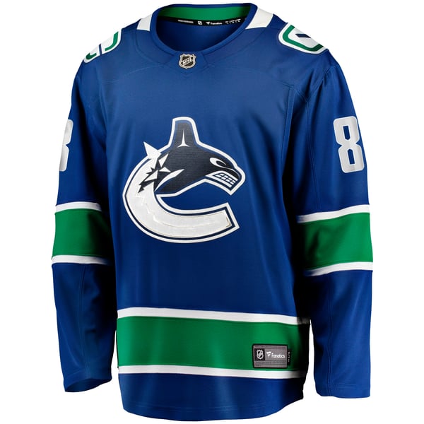 Men's Vancouver Canucks Conor Garland Fanatics Blue Home Breakaway Jersey - Image 3