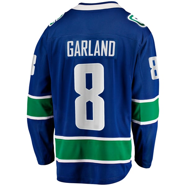 Men's Vancouver Canucks Conor Garland Fanatics Blue Home Breakaway Jersey - Image 4