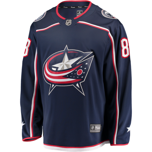 Men's Columbus Blue Jackets Conor Garland Fanatics Navy Home Breakaway Jersey - Image 3