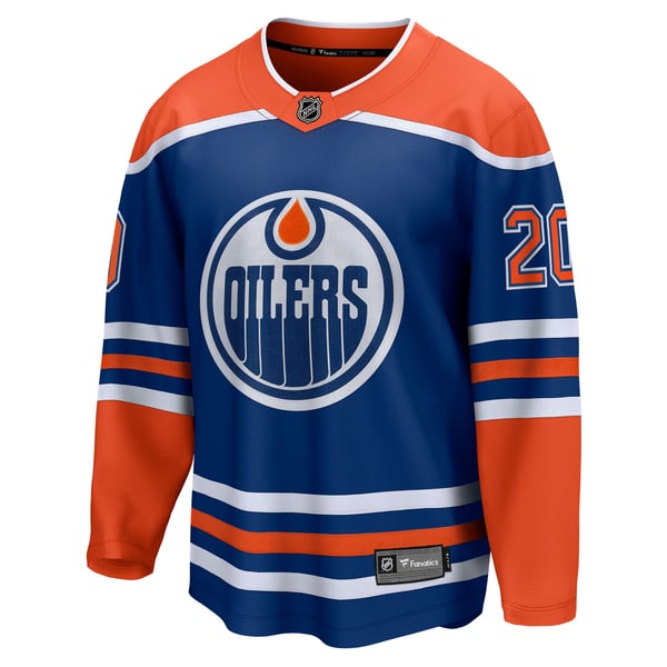 Men's Edmonton Oilers Curtis Lazar Fanatics Royal Home Breakaway Jersey - Image 3