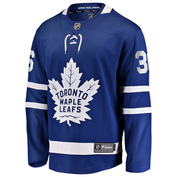 Men's Toronto Maple Leafs Dakota Mermis Fanatics Blue Home Breakaway Jersey - Image 3