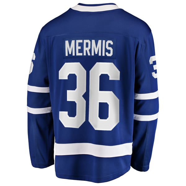 Men's Toronto Maple Leafs Dakota Mermis Fanatics Blue Home Breakaway Jersey - Image 4