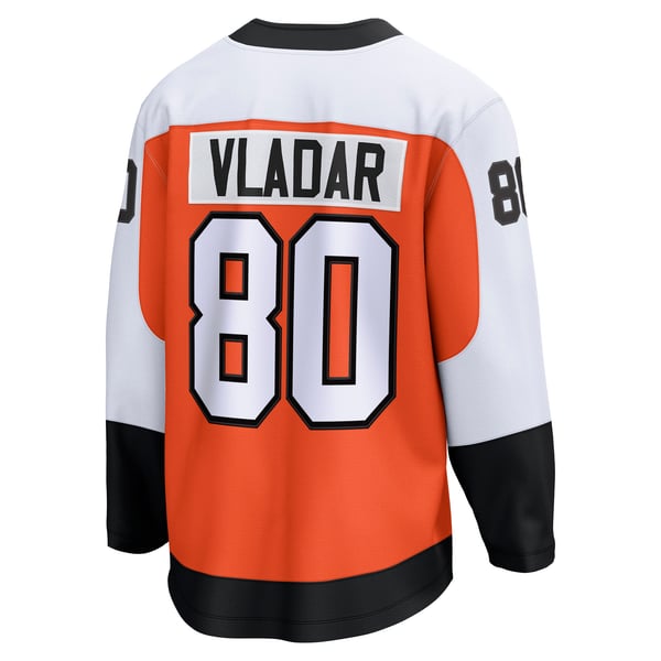 Men's Philadelphia Flyers Dan Vladar Fanatics Orange Home Breakaway Jersey - Image 4