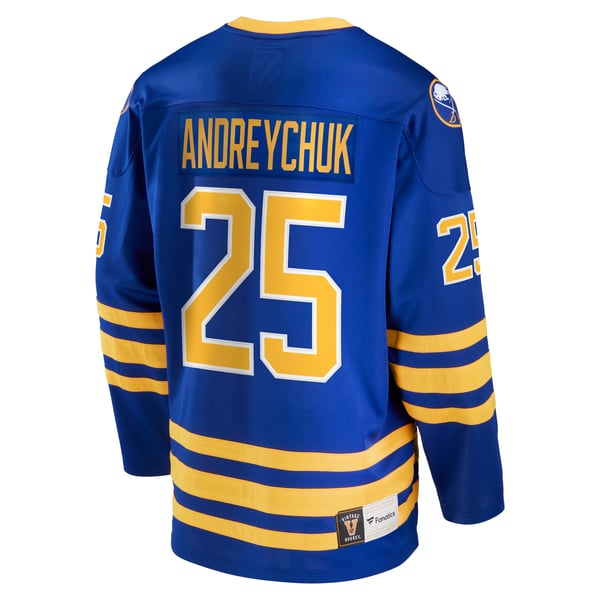 Men's Buffalo Sabres Dave Andreychuk Fanatics Royal Breakaway Retired Player Jersey - Image 4