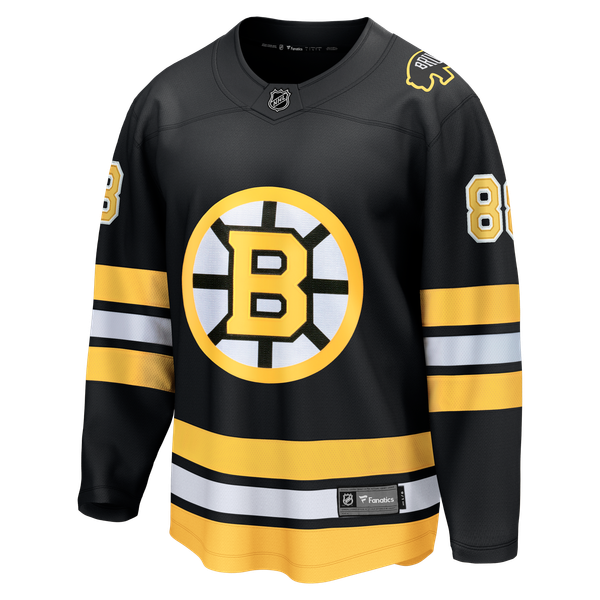 Men's Boston Bruins David Pastrnak Fanatics Black Home Breakaway Jersey