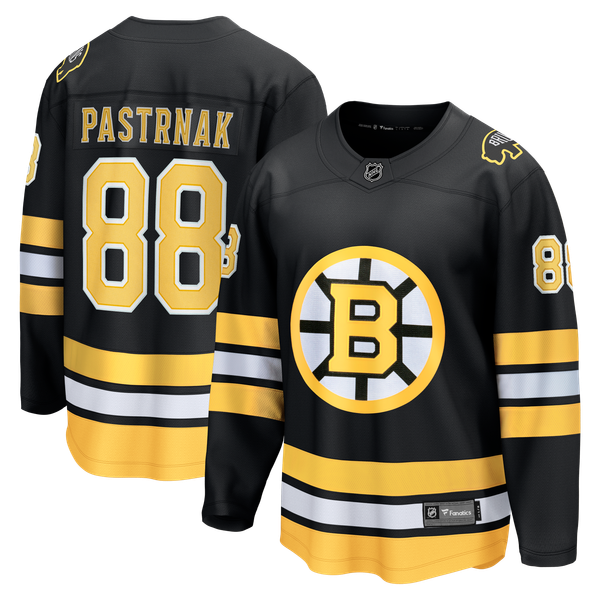 Men's Boston Bruins David Pastrnak Fanatics Black Home Breakaway Jersey