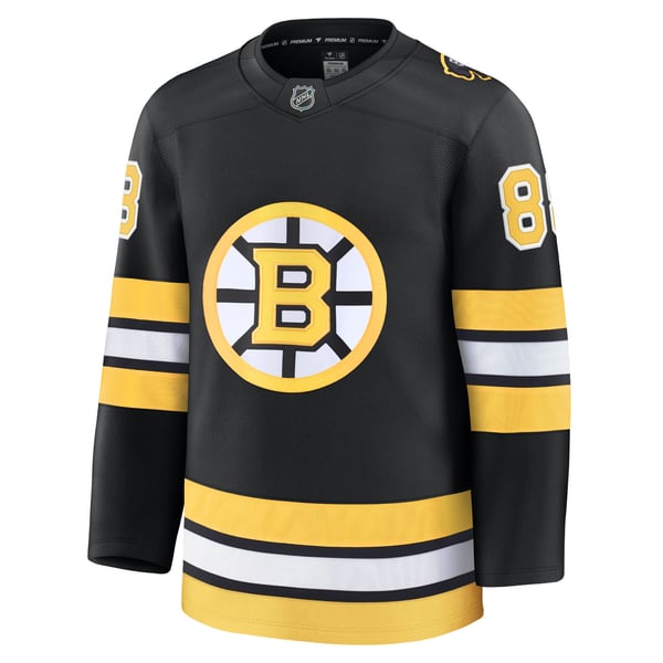 Men's Boston Bruins David Pastrnak Fanatics Black Home Premium Player Jersey