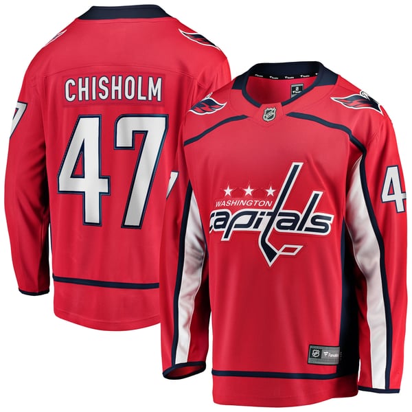 Men's Washington Capitals Declan Chisholm Fanatics Red Home Breakaway Jersey - Image 2