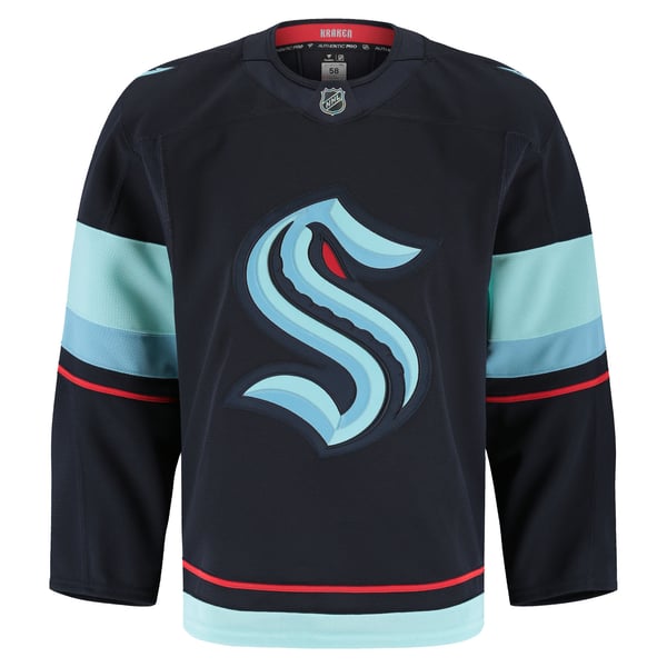Men's Seattle Kraken Fanatics Deep Sea Blue Home Authentic Pro Jersey - Image 3