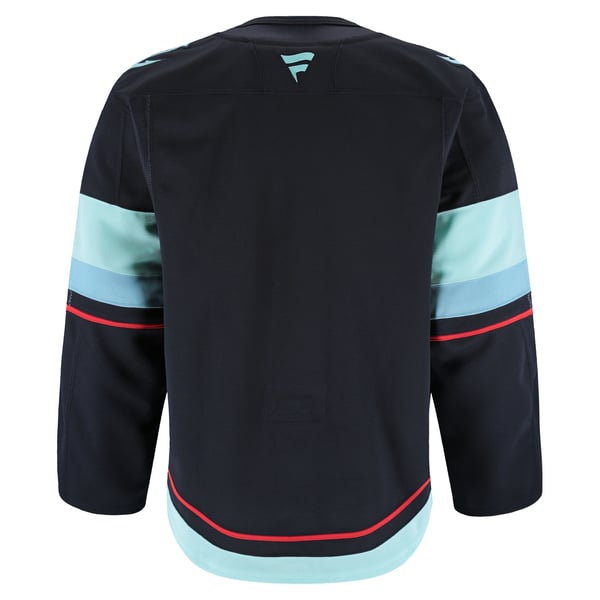 Men's Seattle Kraken Fanatics Deep Sea Blue Home Authentic Pro Jersey - Image 4