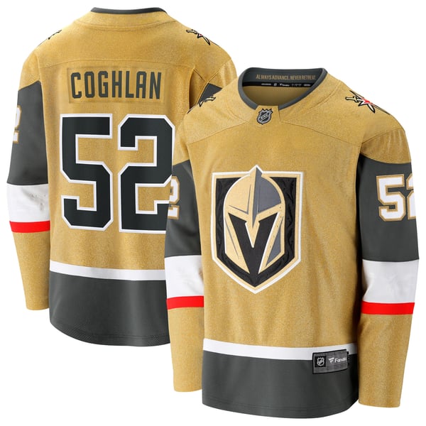 Men's Vegas Golden Knights Dylan Coghlan Fanatics Gold Home Breakaway Jersey - Image 2
