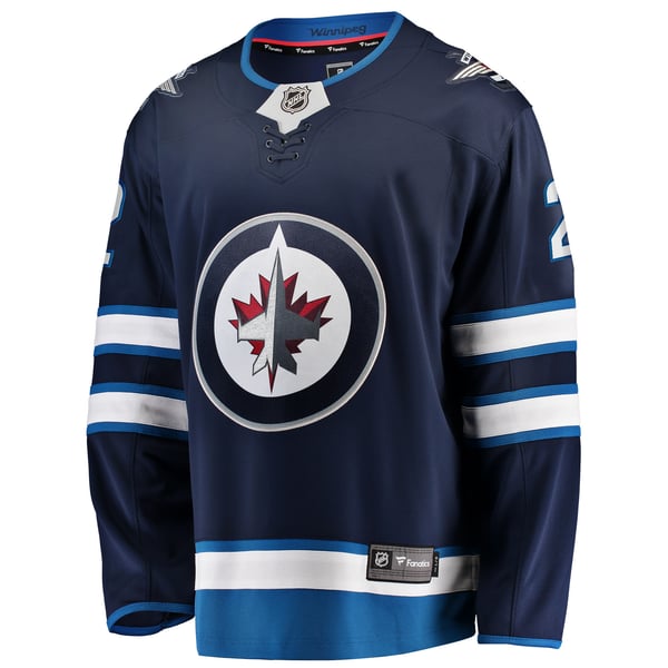 Men's Winnipeg Jets Dylan DeMelo Fanatics Navy Breakaway Player Jersey - Image 3