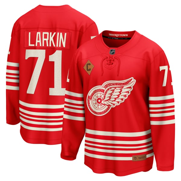 Men's Detroit Red Wings Dylan Larkin Fanatics Red Centennial Breakaway Player Jersey - Image 2