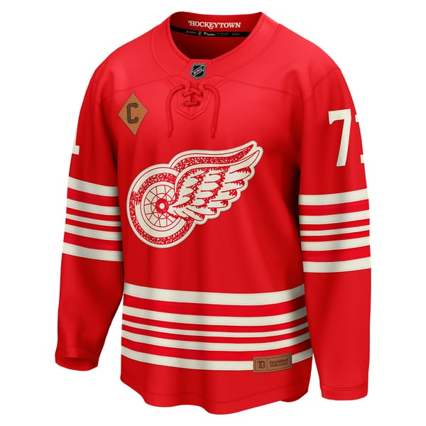 Men's Detroit Red Wings Dylan Larkin Fanatics Red Centennial Breakaway Player Jersey - Image 3