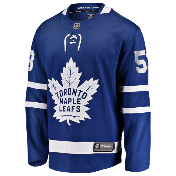 Men's Toronto Maple Leafs Easton Cowan Fanatics Blue Home Breakaway Jersey - Image 3