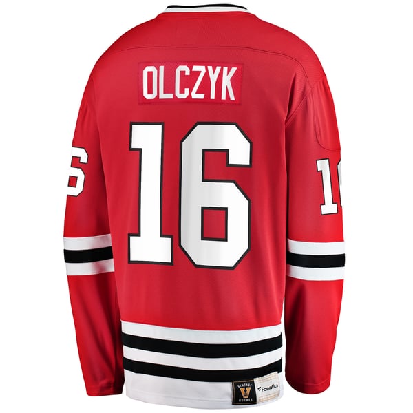 Men's Chicago Blackhawks Eddie Olczyk Fanatics Red Premier Breakaway Retired Player Jersey - Image 4