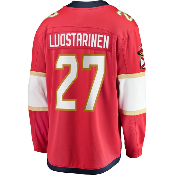 Men's Florida Panthers Eetu Luostarinen Fanatics Red Home Breakaway Player Jersey - Image 4